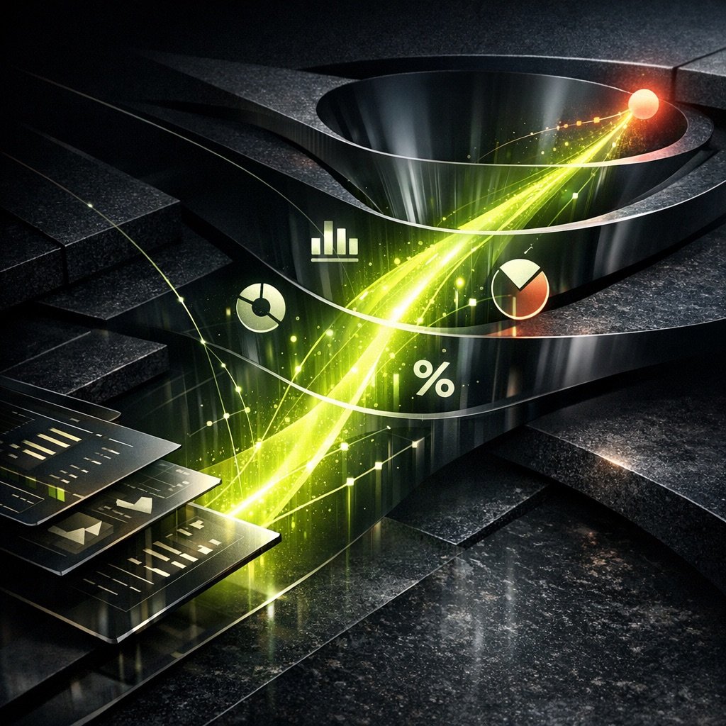 Abstract conversion architecture with luminous revenue pathways